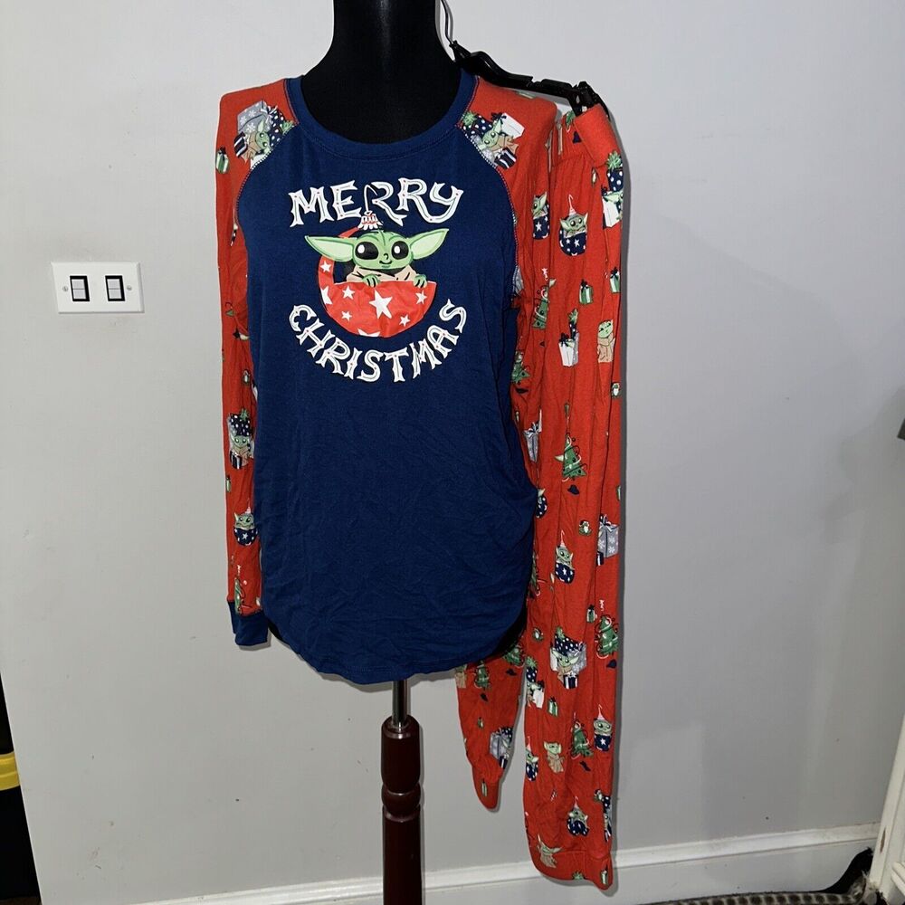 Star Wars Pajama Set Slumber Baby Yoda 2pc Munki Munki Christmas Matching medium